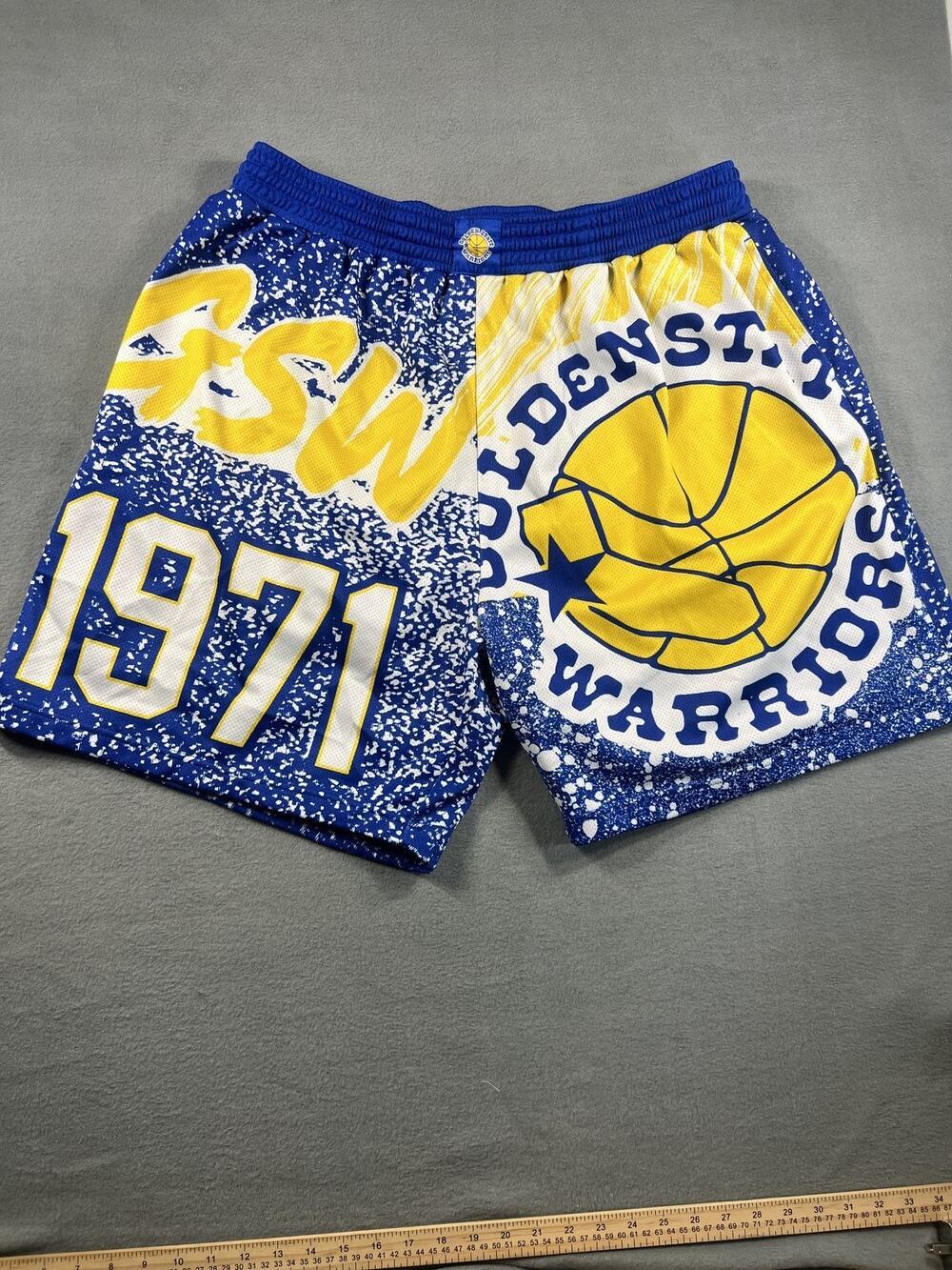 Mitchell & Ness Golden State Warrior Classic Jumbotron Shorts, Size 3X